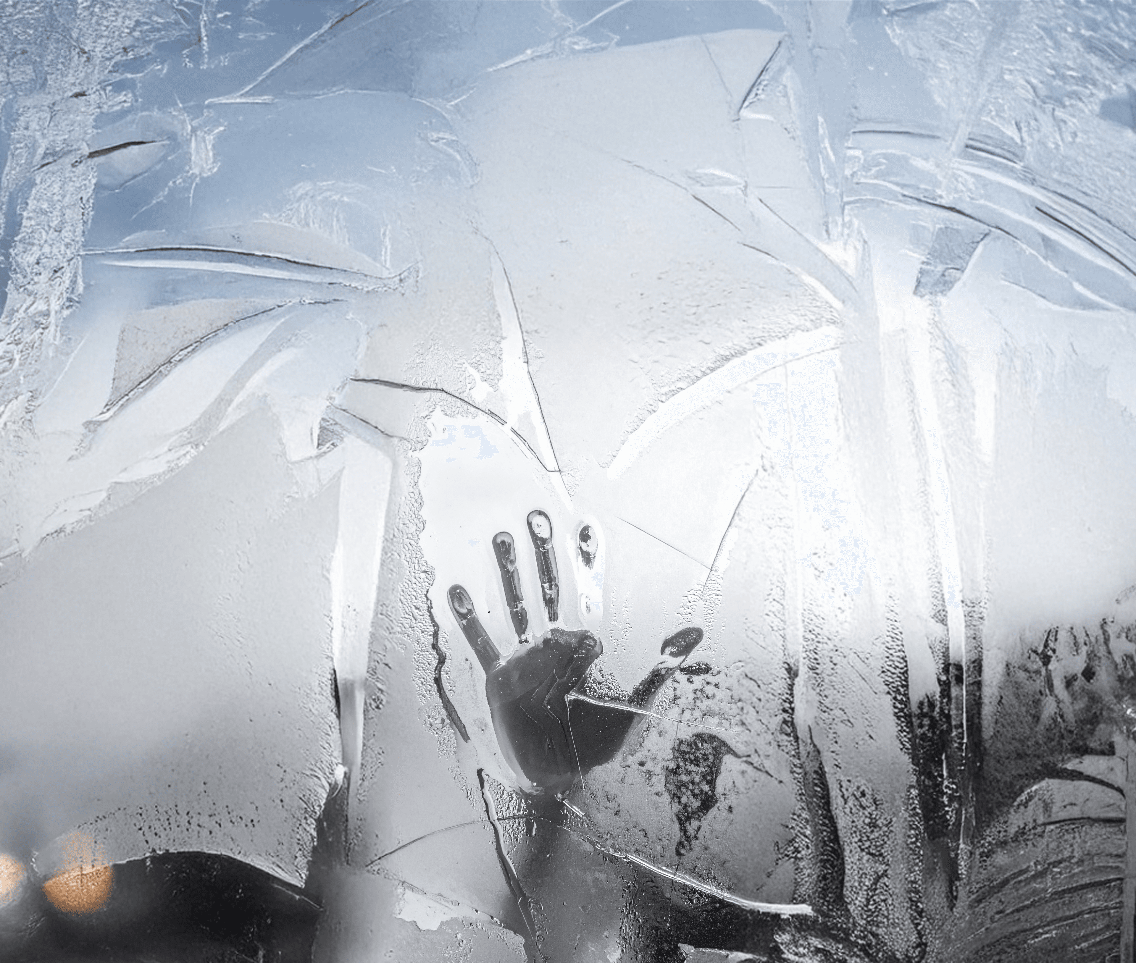 Cracked glass overlay